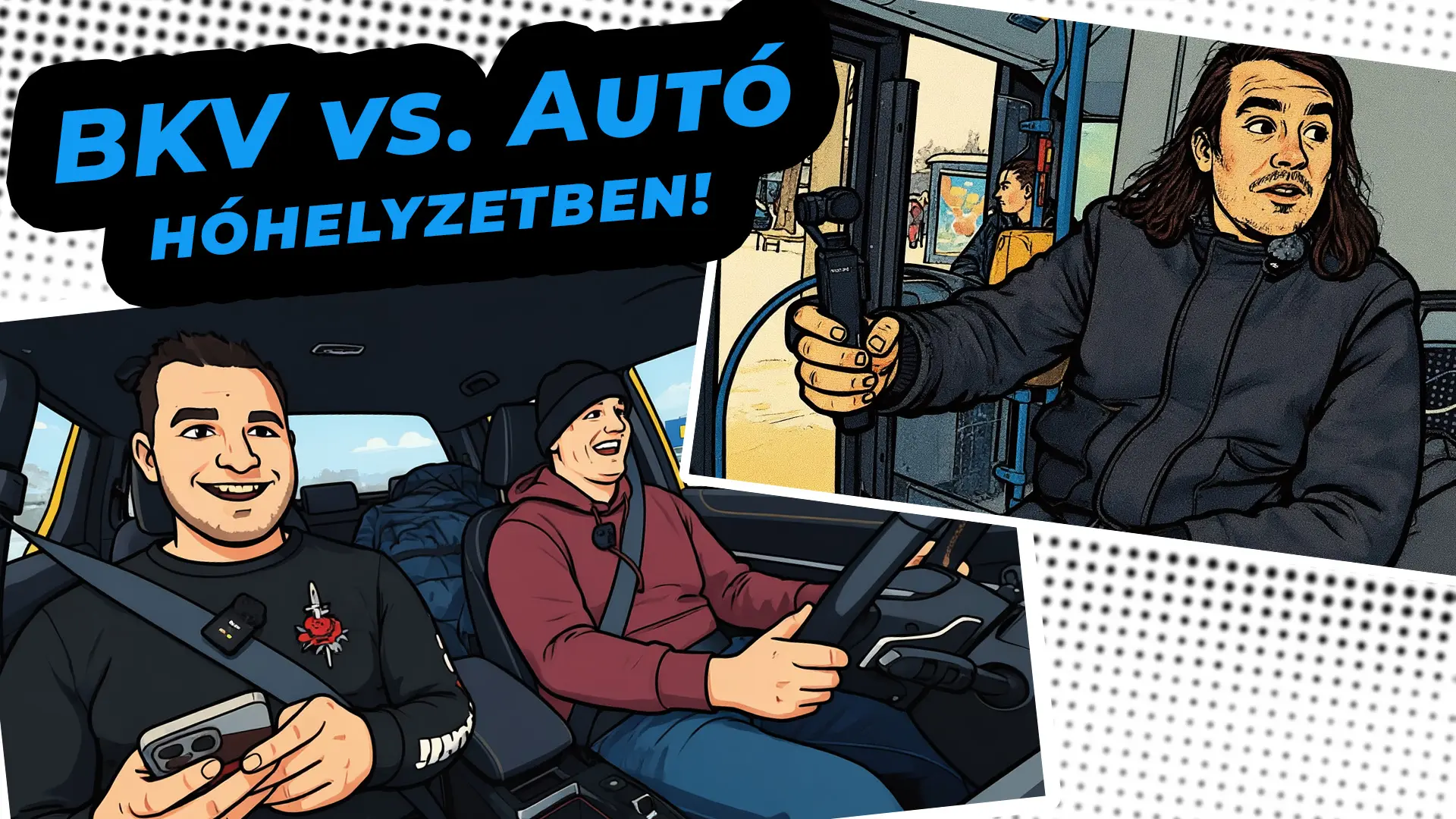 Tényleg gyorsabb a BKV, mint az autó? Kipróbáltuk a hóhelyzetben!