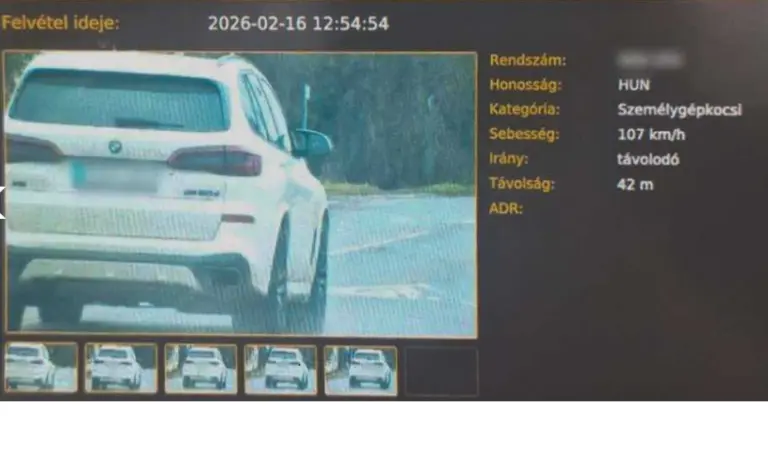 4 km/órával ment gyorsabban a másik szabálysértőnél, mégis 70 ezer forinttal többre büntették!