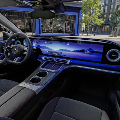 Ein Rückzugsort der Extraklasse: das Interieur der neuen elektrischen Mercedes-Benz C-KlasseA sanctuary in a class of its own: the interior of the all-new electric Mercedes-Benz C-Class