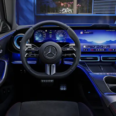 Ein Rückzugsort der Extraklasse: das Interieur der neuen elektrischen Mercedes-Benz C-KlasseA sanctuary in a class of its own: the interior of the all-new electric Mercedes-Benz C-Class